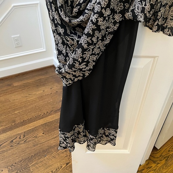 Donna Ricco Sz 10 Floral Black and White Dress - Picture 4 of 4
